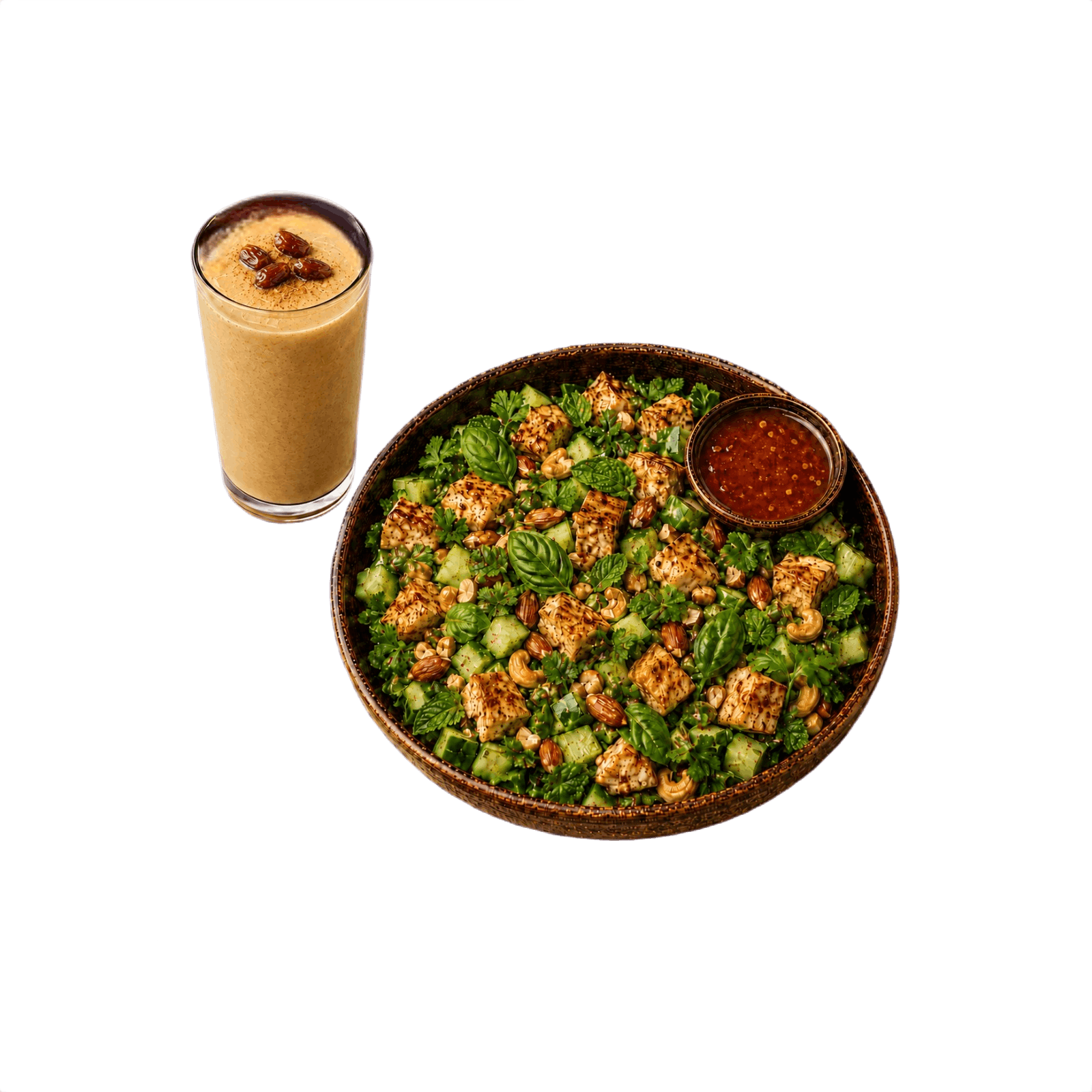 Thai Basil Chicken with Dates Smoothie