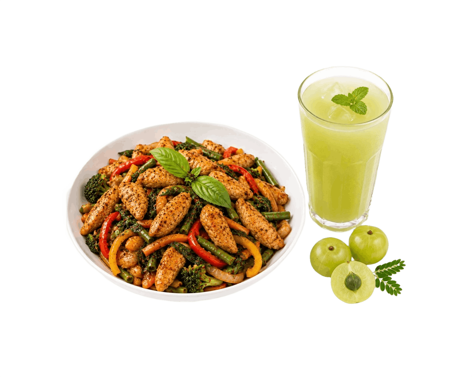 Stir fry chicken with Amla Juice