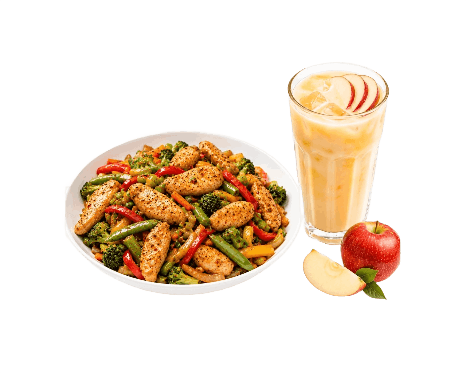 Stir fry chicken with Apple Juice