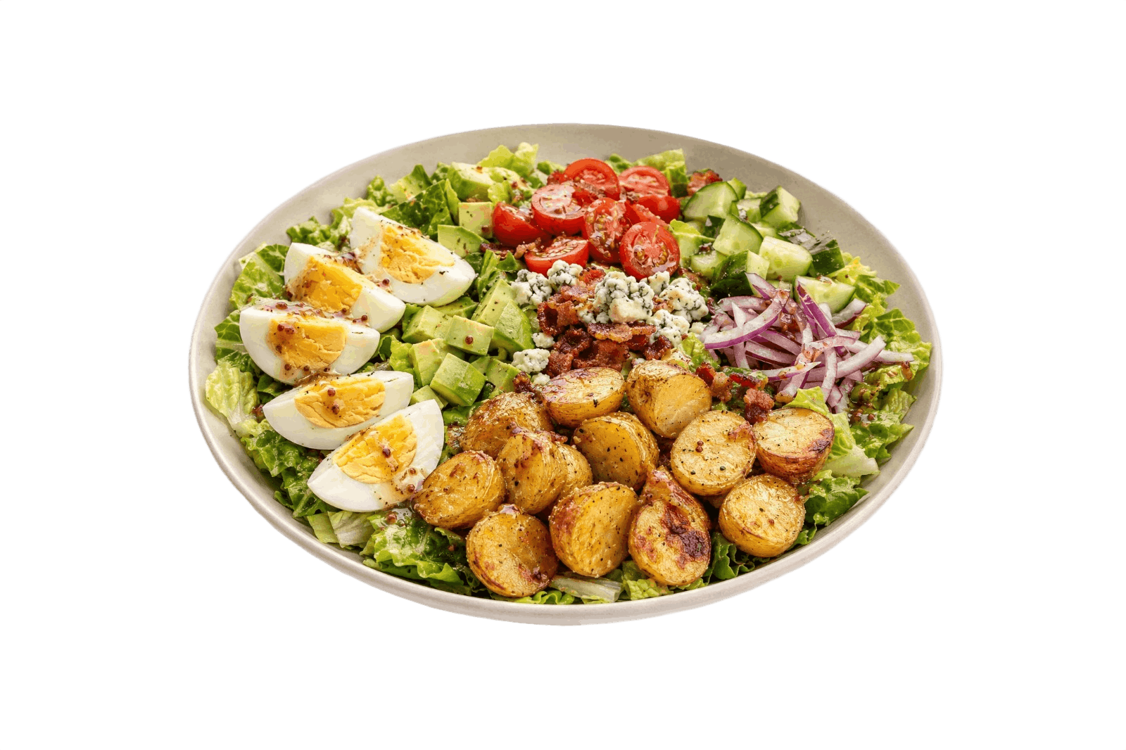 Egg and potato cobb salad