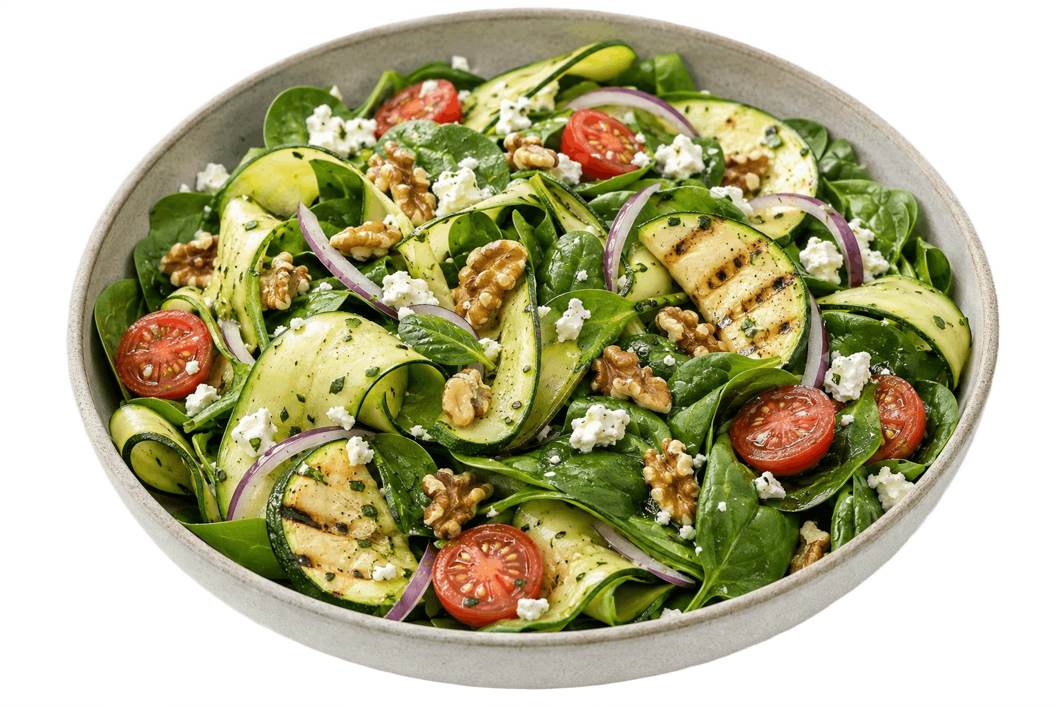 Spinach and Zucchini Salad