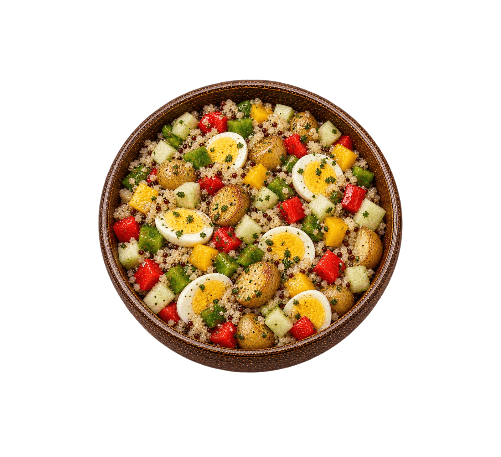 Egg and potato cobb salad