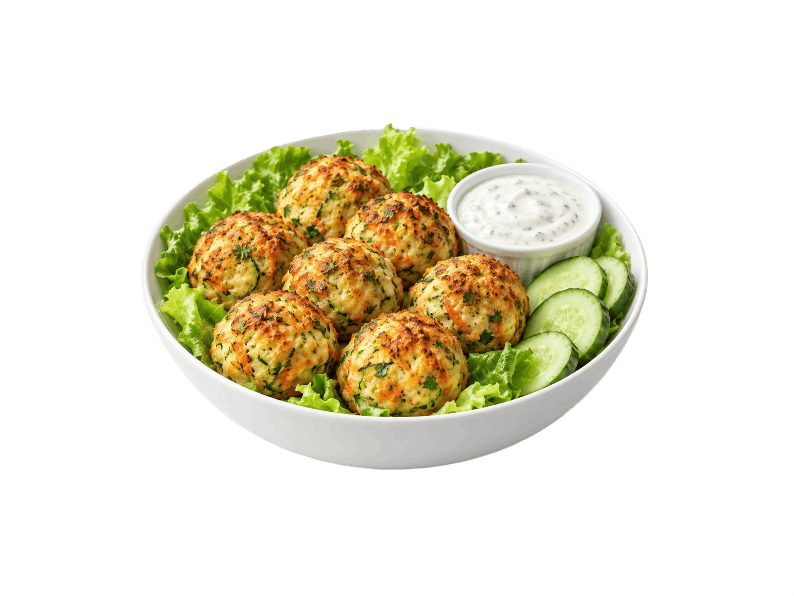 Baked Zucchini Ball Salad