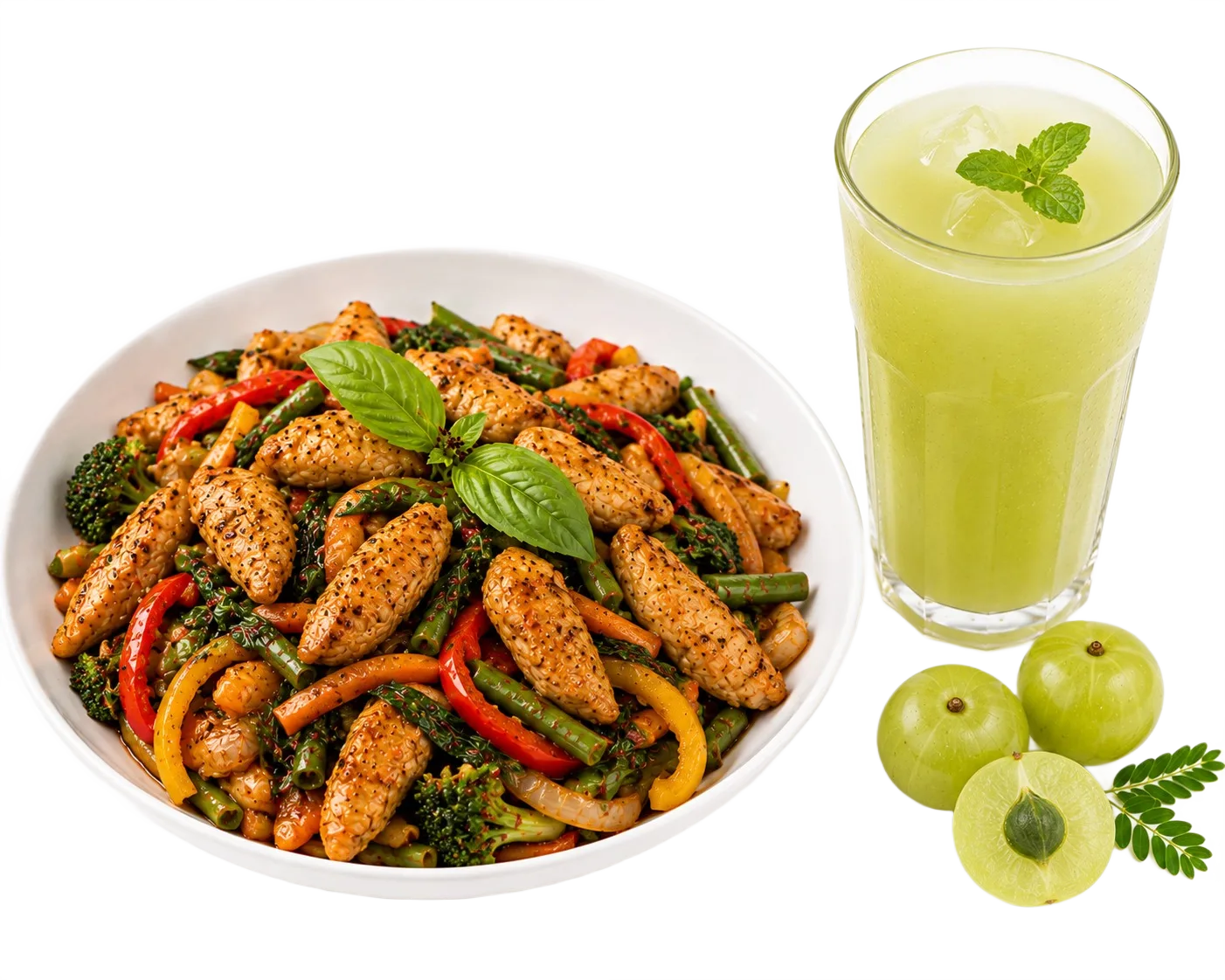 Stir fry chicken with Amla Juice
