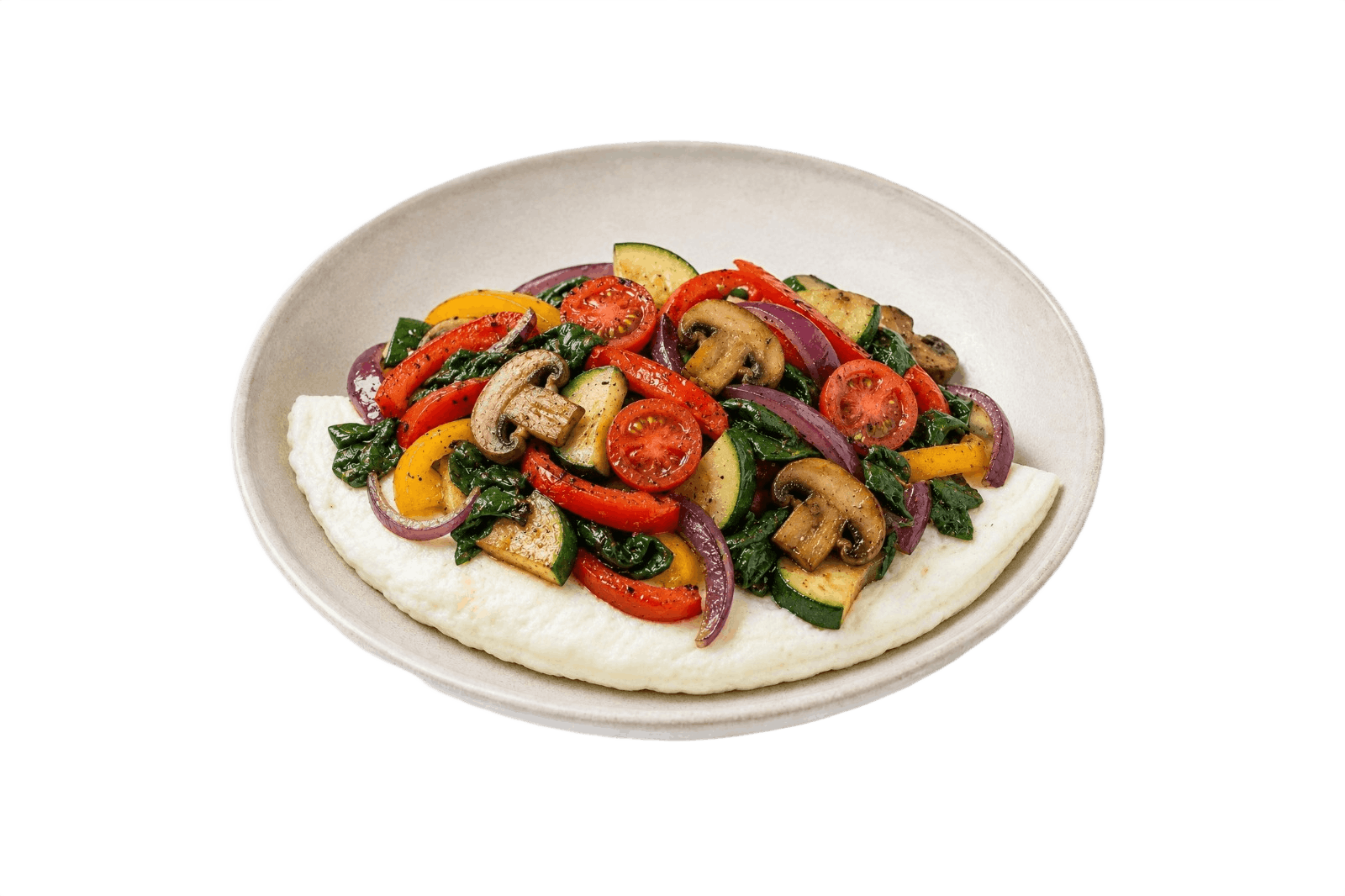 Egg white with sauteed veggies